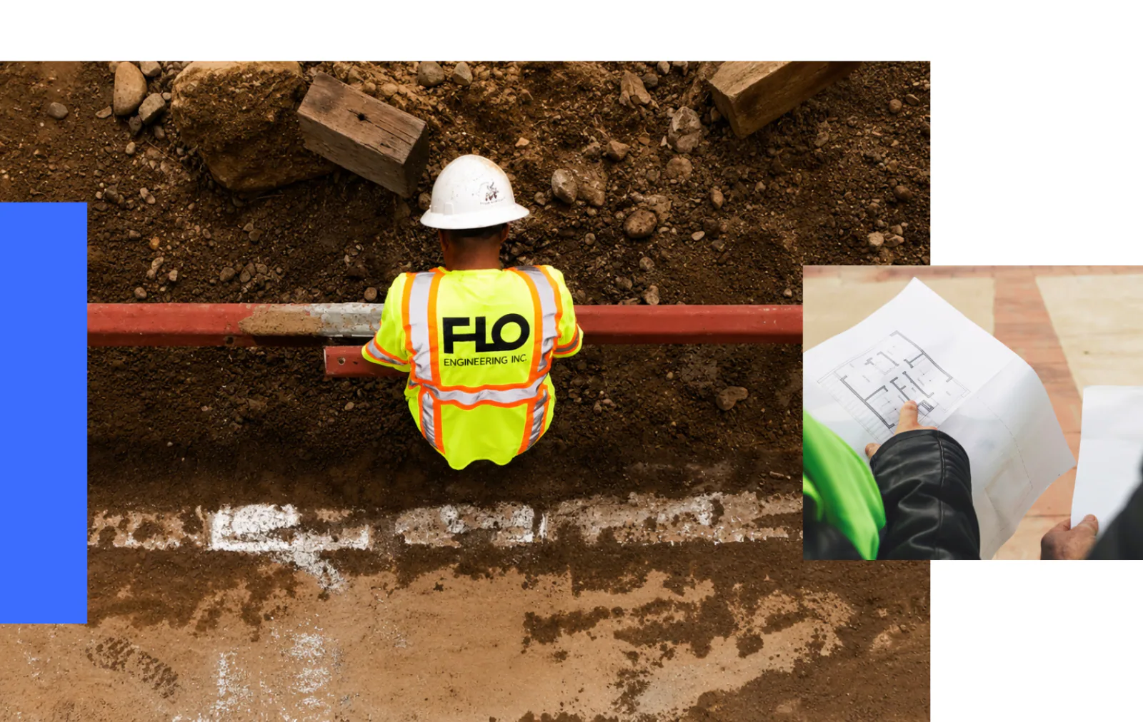 FLO field team coordinating construction work