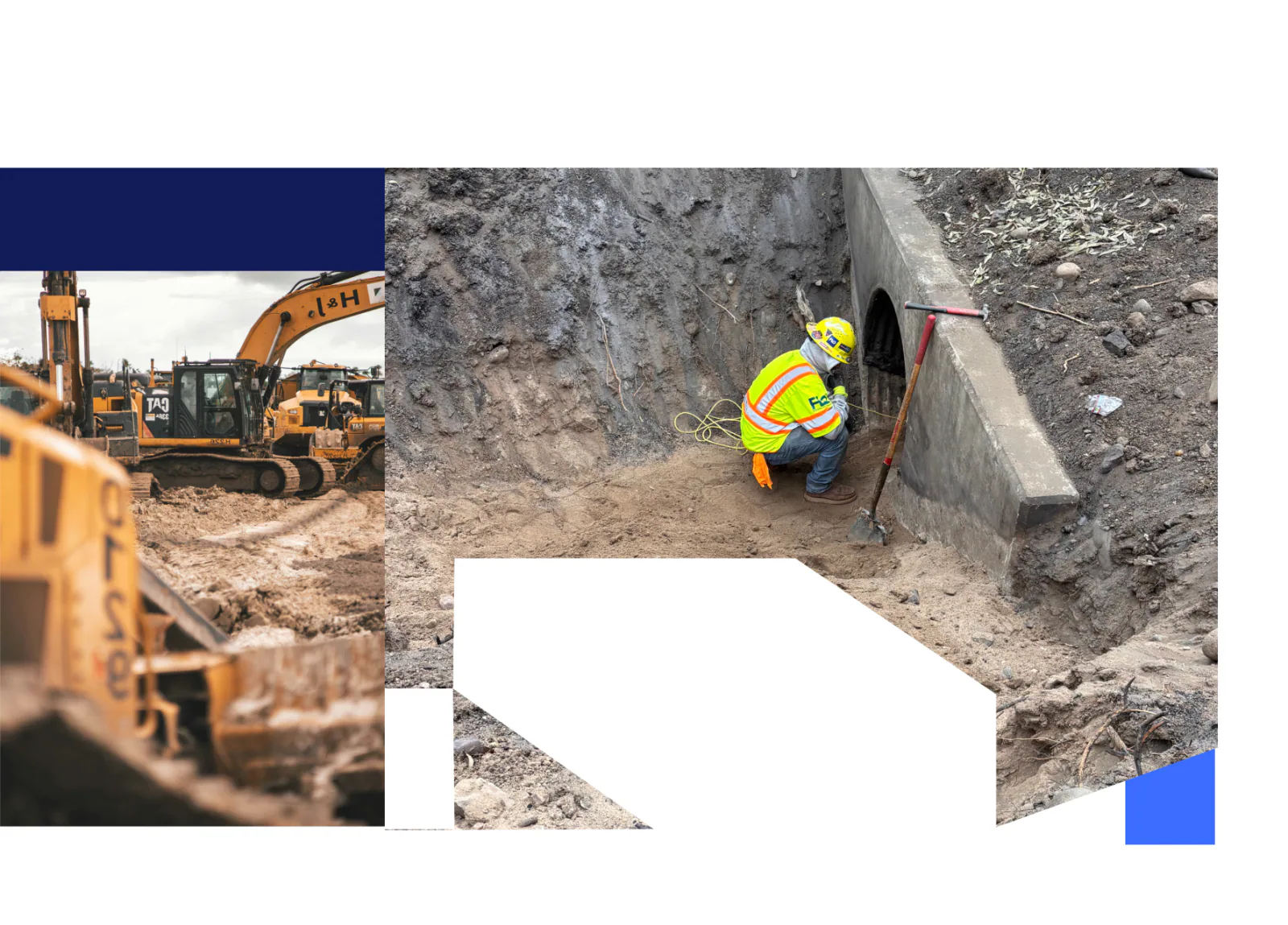 Drainage infrastructure construction and field equipment
